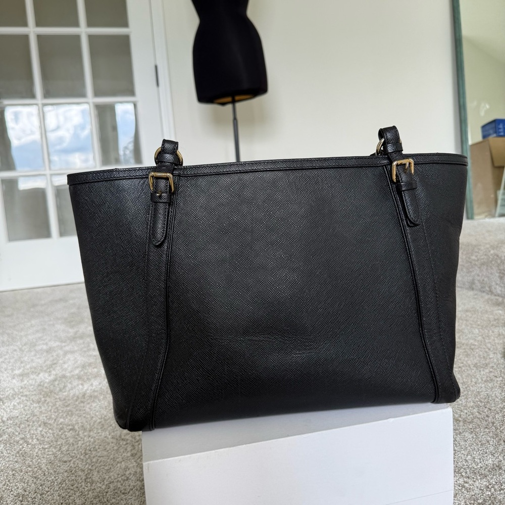 MCM Black and Gold Structured Tote Large - Picture 7 of 14